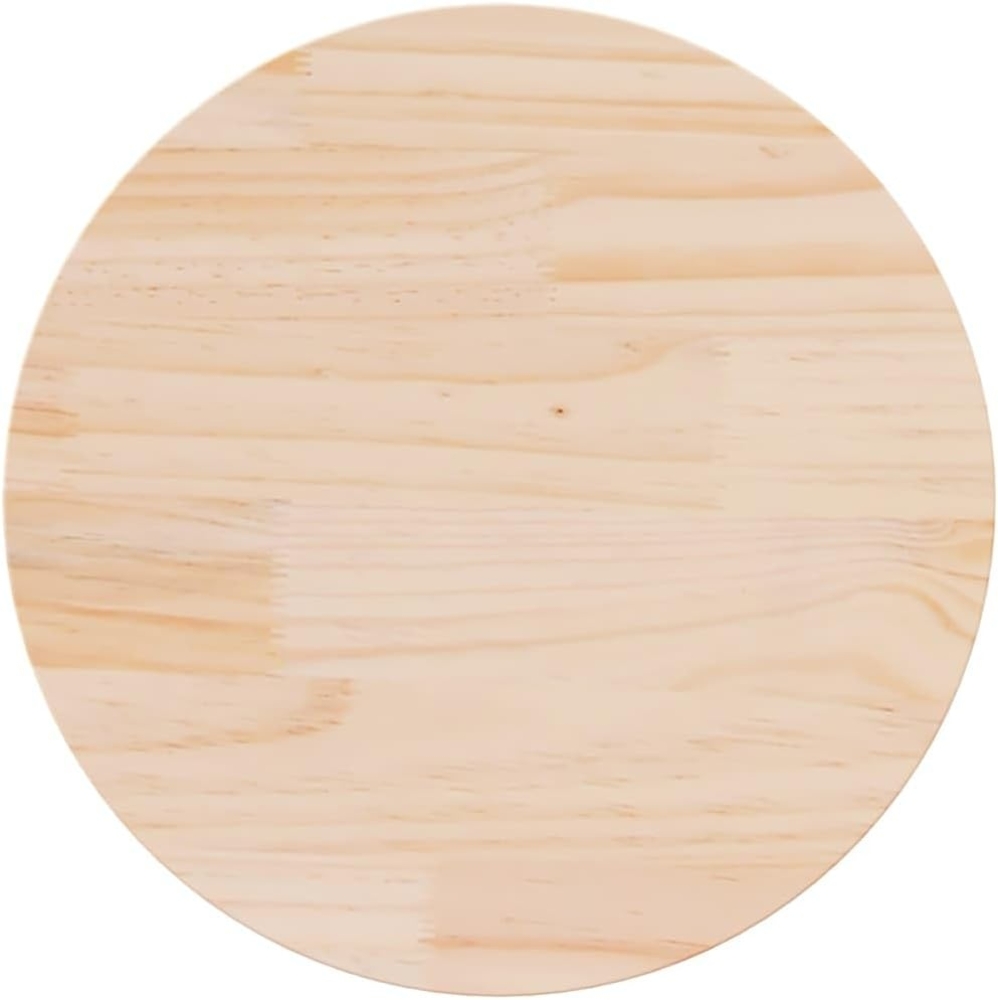vidaXL Tischplatte Massivholzplatte Holzplatte Ersatztischplatte Platte für Esstisch Couchtisch Gartentisch Ø60x2,5 cm Massivholz Kiefer Bild 1