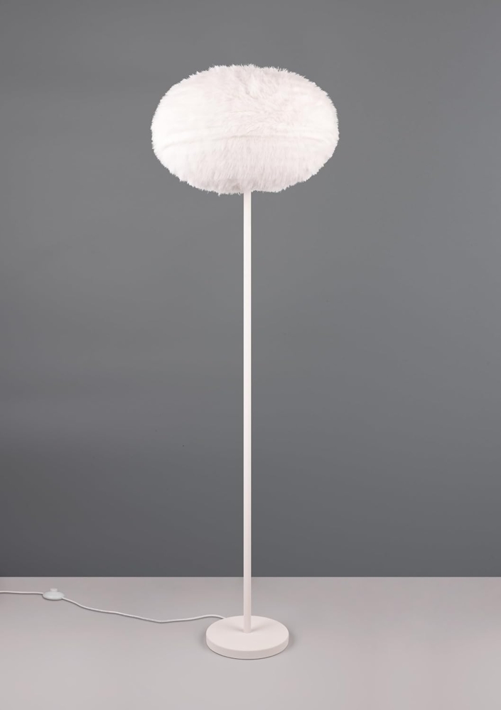 lightling Stehlampe Frieda, ohne Leuchtmittel, mit Schirm aus Plüsch, mit Fußschalter, E27 Bild 1