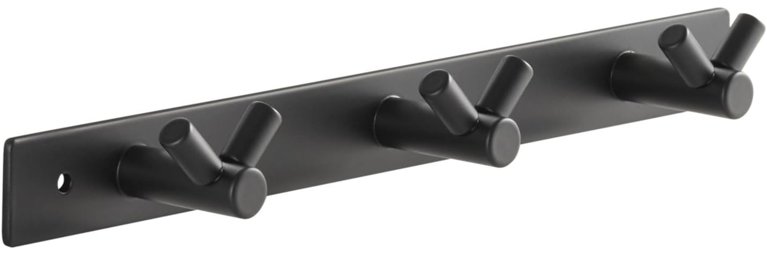 SO-TECH® Hakenleiste Blackline CORA V schwarz pulverbeschichtet, (1 St), Länge 257 mm mit 3 Haken Bild 1