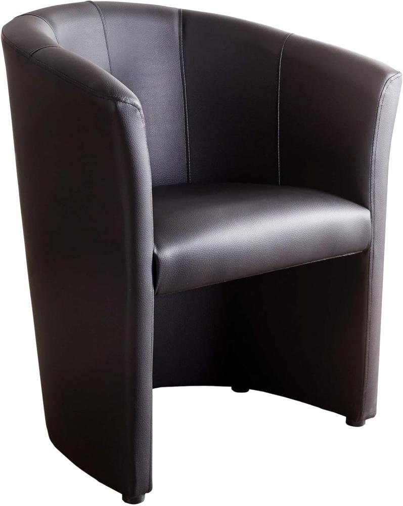 Clubsessel Pieder Schwarz gepolstert Kunstleder Cocktailsessel Designsessel Bild 1