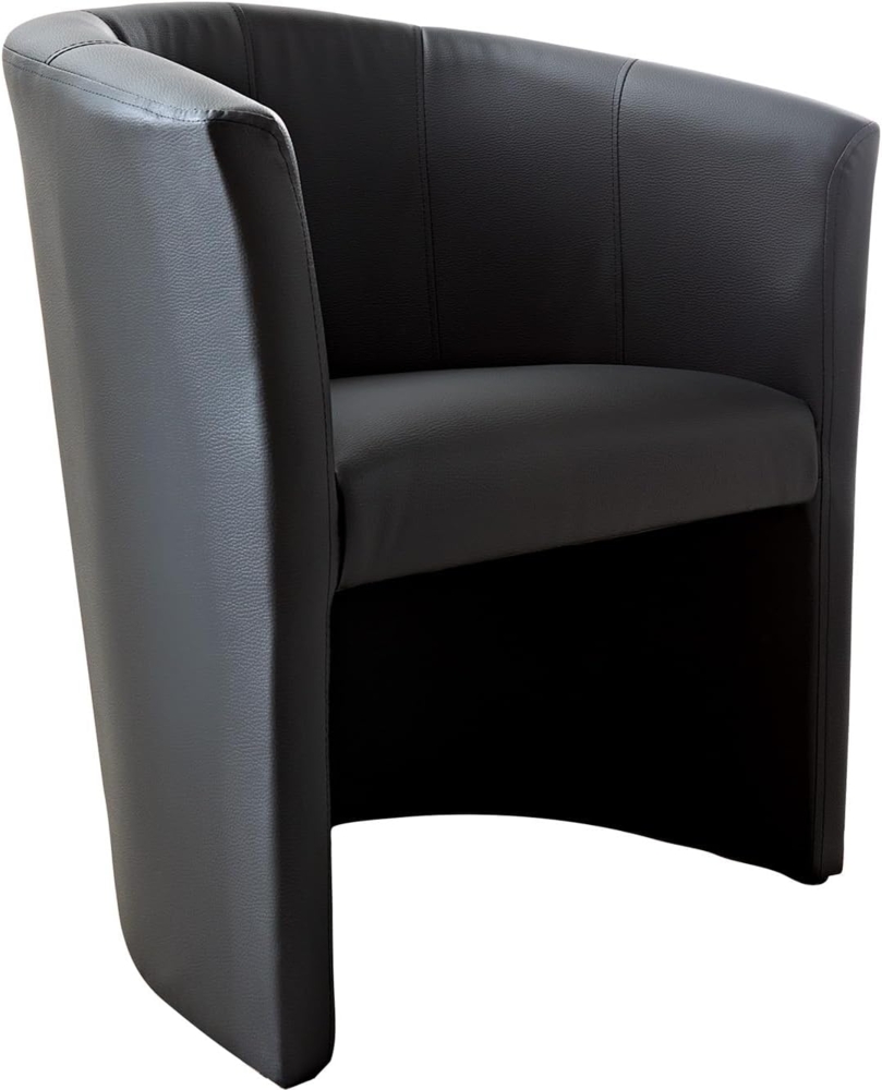 Clubsessel Pieder Schwarz gepolstert Kunstleder Cocktailsessel Designsessel Bild 1