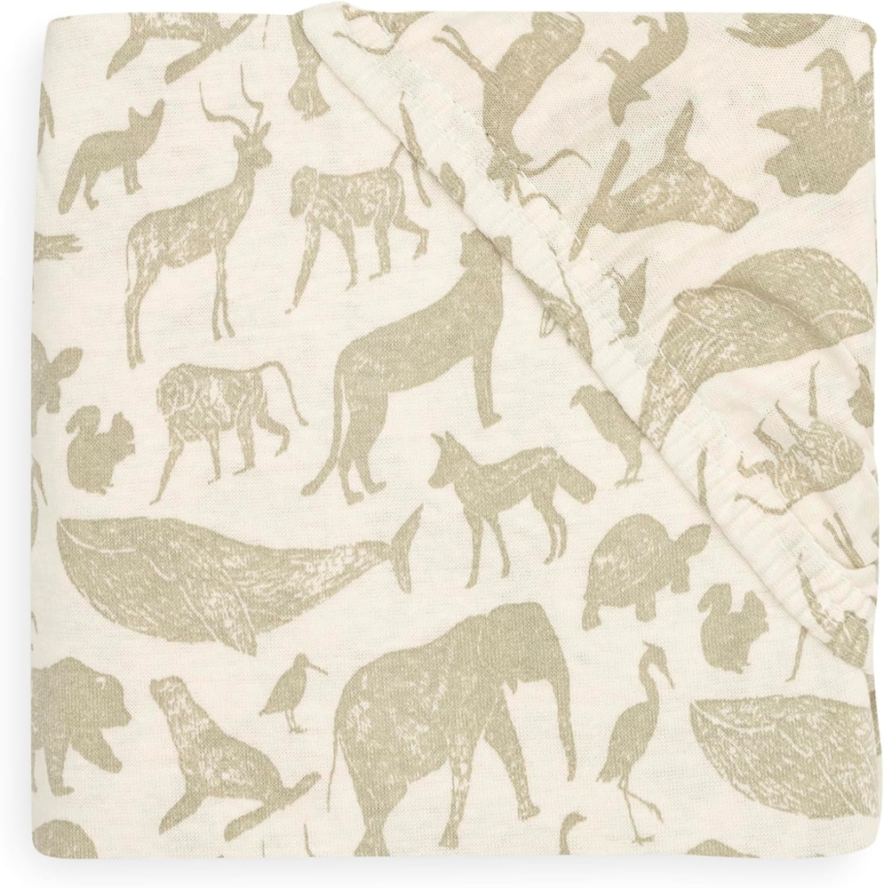 Jollein Jersey Animals Spannbettlaken - 70 x 140 c Bild 1