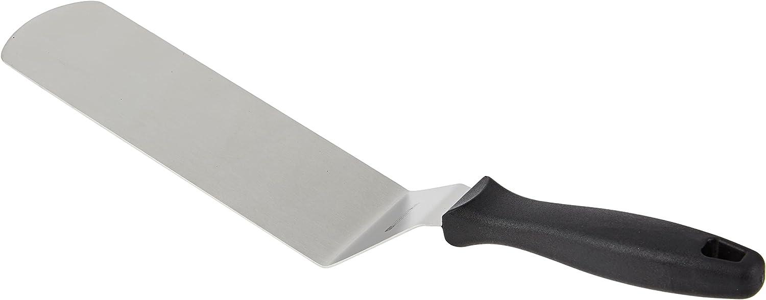 FMprofessional Bratenwender CHEF, hochwertiger Fleischwender mit Funktionsteil aus Edelstahl, robuster Pfannenwender zum Wenden von Bratgut (Farbe: Schwarz-Silber), Menge 1 Stück Bild 1