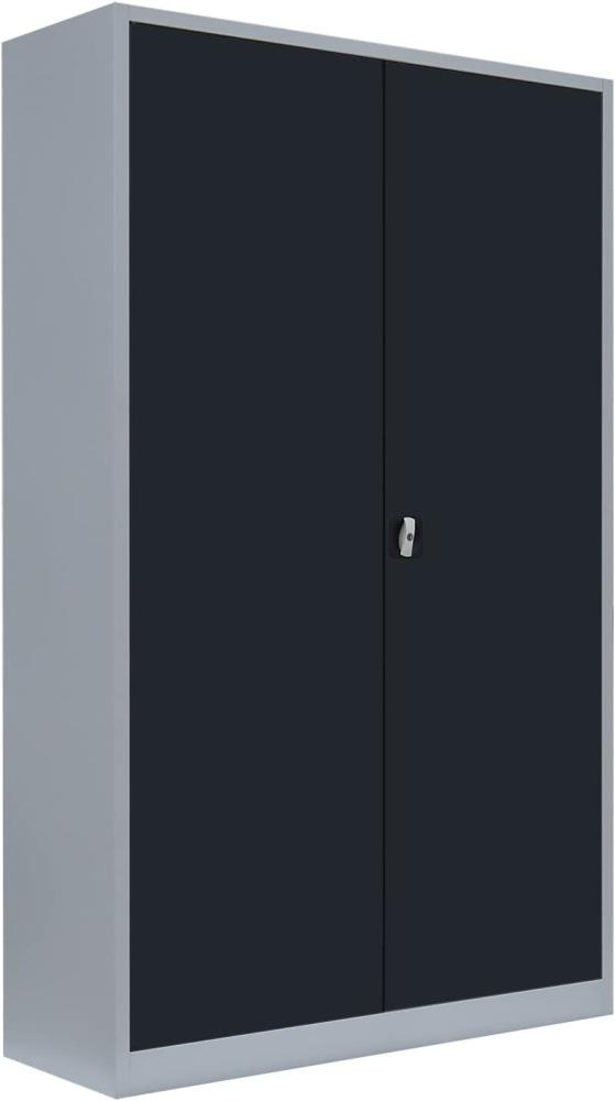 XXXL Stahl-Aktenschrank Metallschrank abschließbar Büroschrank Stahlschrank 195 x 120 x 42,2cm Grau/Anthrazit 530378 Bild 1