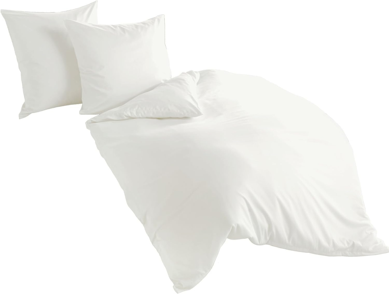 BIERBAUM Bettwäsche Biber Uni in Gr. 135x200, 155x220 oder 200x200 cm, Biber, 3 teilig, Schlichtes Unidesign: Zeitlos und stilvoll für jedes Schlafzimmer Bild 1