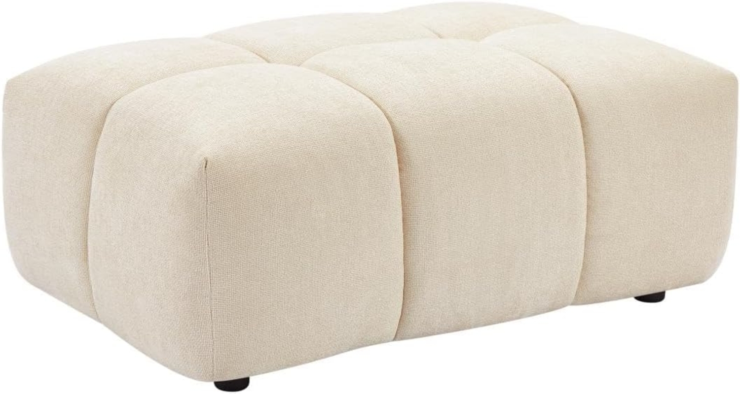 Vente-unique - Hocker - Strukturstoff - Beige - APOLIU Bild 1