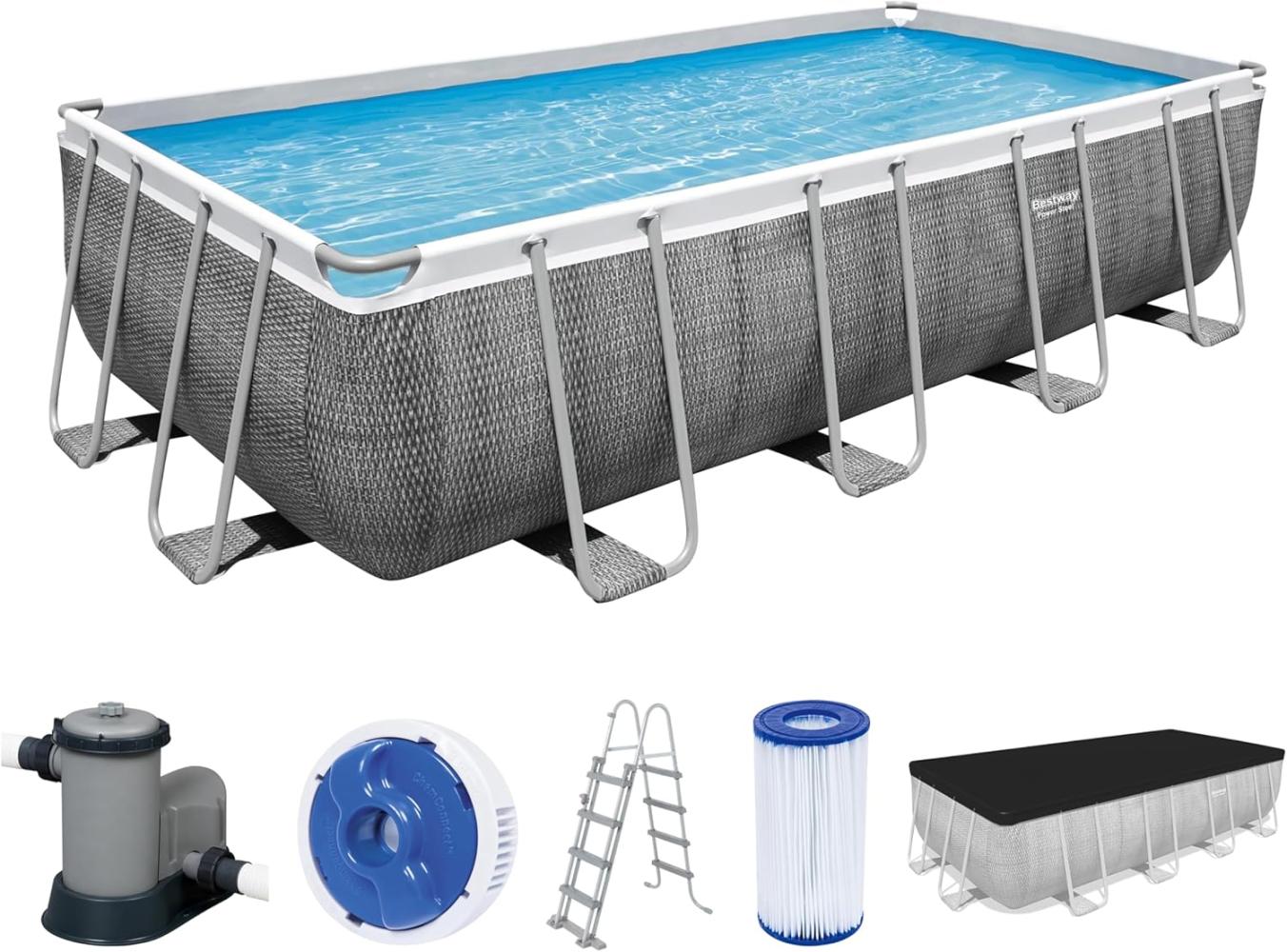 Bestway Power Steel Swimmingpool-Set Rechteckig 549x274x122 cm 92866 Bild 1