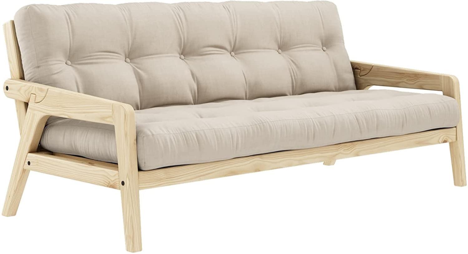 KARUP DESIGN GRAB Schlafsofa Gestell Natur Matratze Beige Bild 1