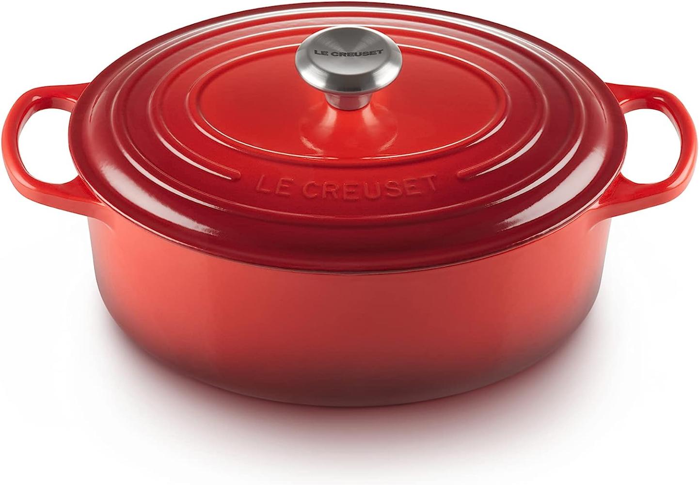 Le Creuset Bräter 'Signature' , Gusseisen , Oval, für alle Herdarten und Induktion geeignet, Kirschrot, 27,0 cm Bild 1