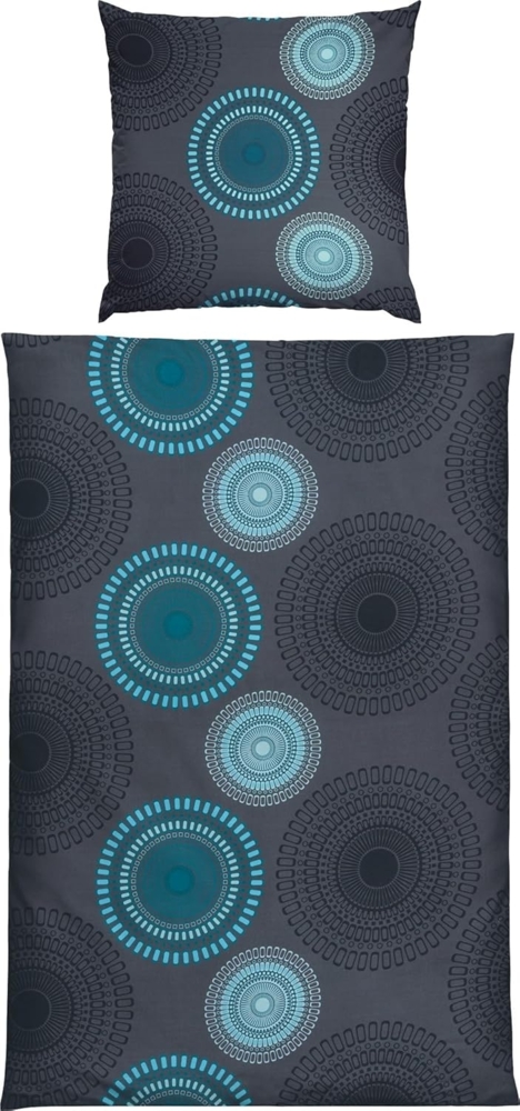 REDBEST Bettwäsche Bettwäsche, Mako-Satin, Satin Kreise Bild 1