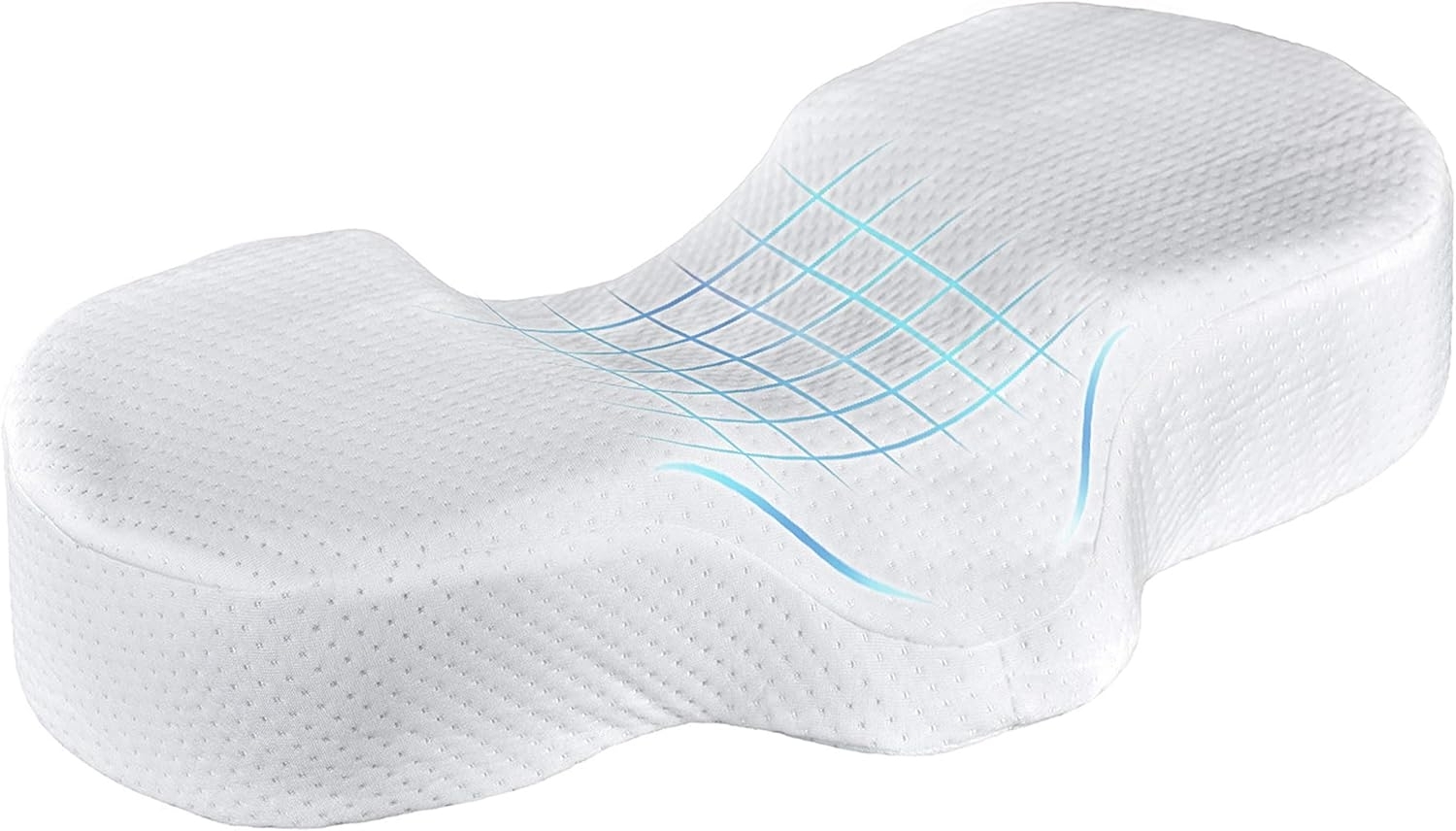 Goods+Gadgets Rückenkissen Orthopädisches Seitenschläferkissen Nackenstützkissen, ergonomisches Rückenschläfer-Kissen, Memory Foam Kopfkissen Bild 1