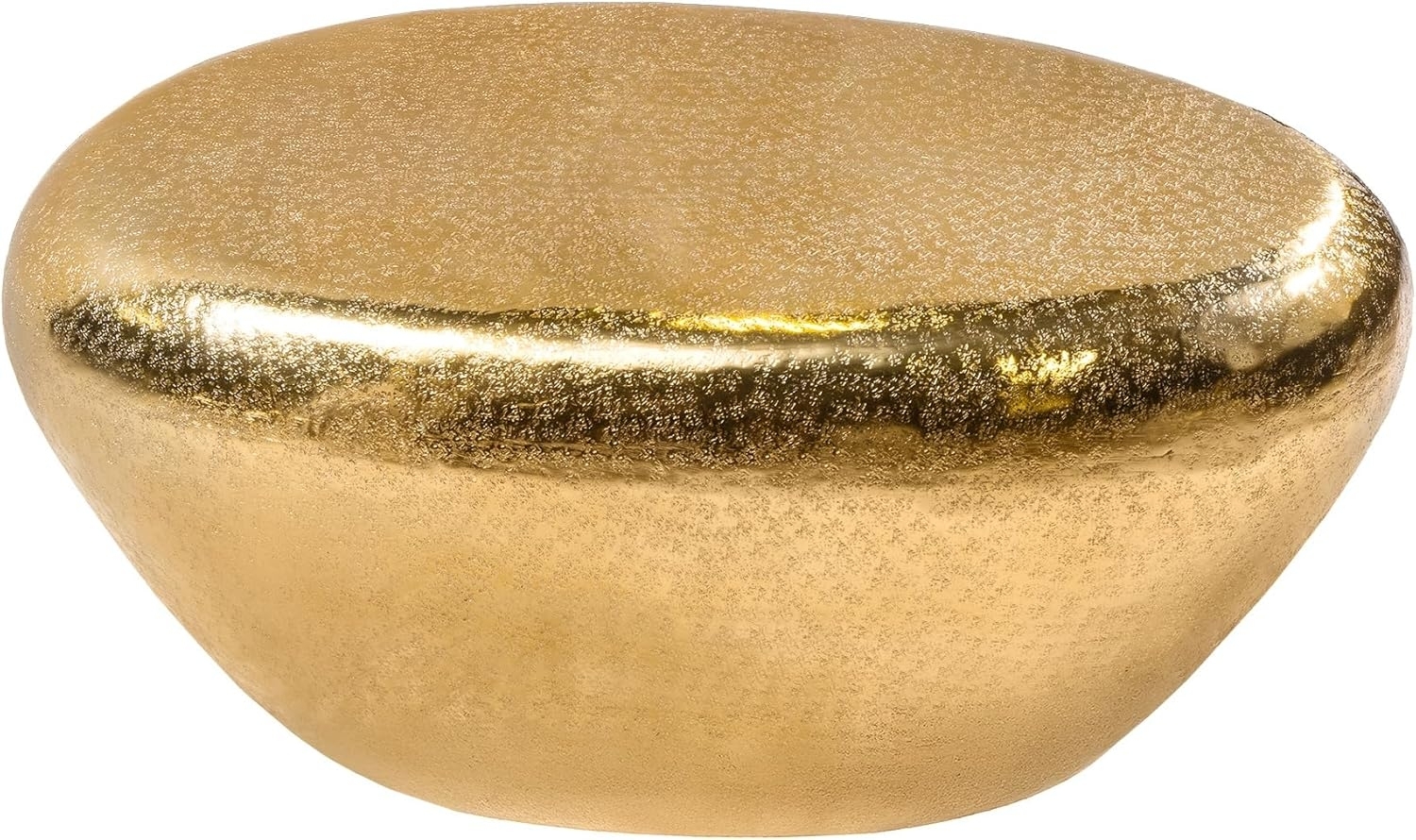 riess-ambiente Couchtisch STONE 75cm gold · Wohnzimmertisch aus Metall (Einzelartikel, 1-St), Kaffeetisch · oval · handmade · Hammerschlag Design · orientalisch Bild 1