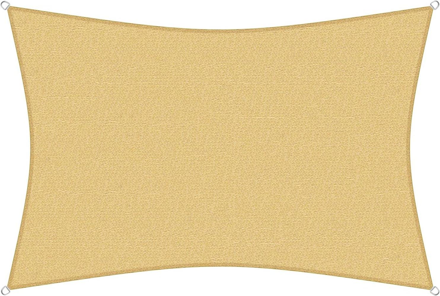 sunprotect 12029 Professional Sonnensegel, 4x3 m, Rechteck, wind- & wasserdurchlässig, beige Bild 1