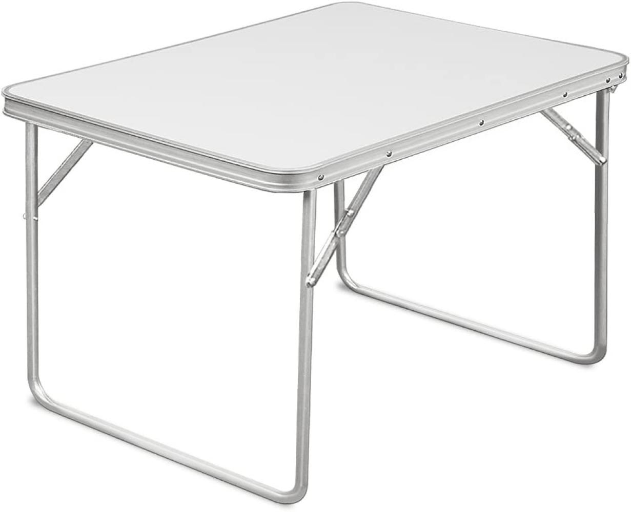 Casaria Campingtisch (1-St), Klappbar Wetterfest Kofferfunktion Klapptisch Falttisch 80x60cm Weiß Bild 1