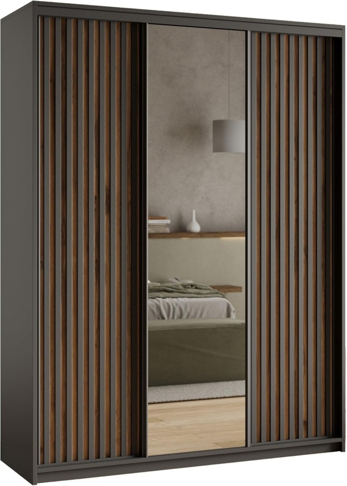 Masseno Schwebetürenschrank ORRA Kleiderschrank mit Spiegel und Schubladen Schlafzimmerschrank Bild 1