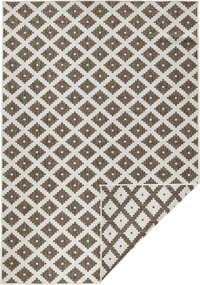 In- & Outdoor Wendeteppich Nizza Grau Creme - 160x230x0,5cm Bild 1