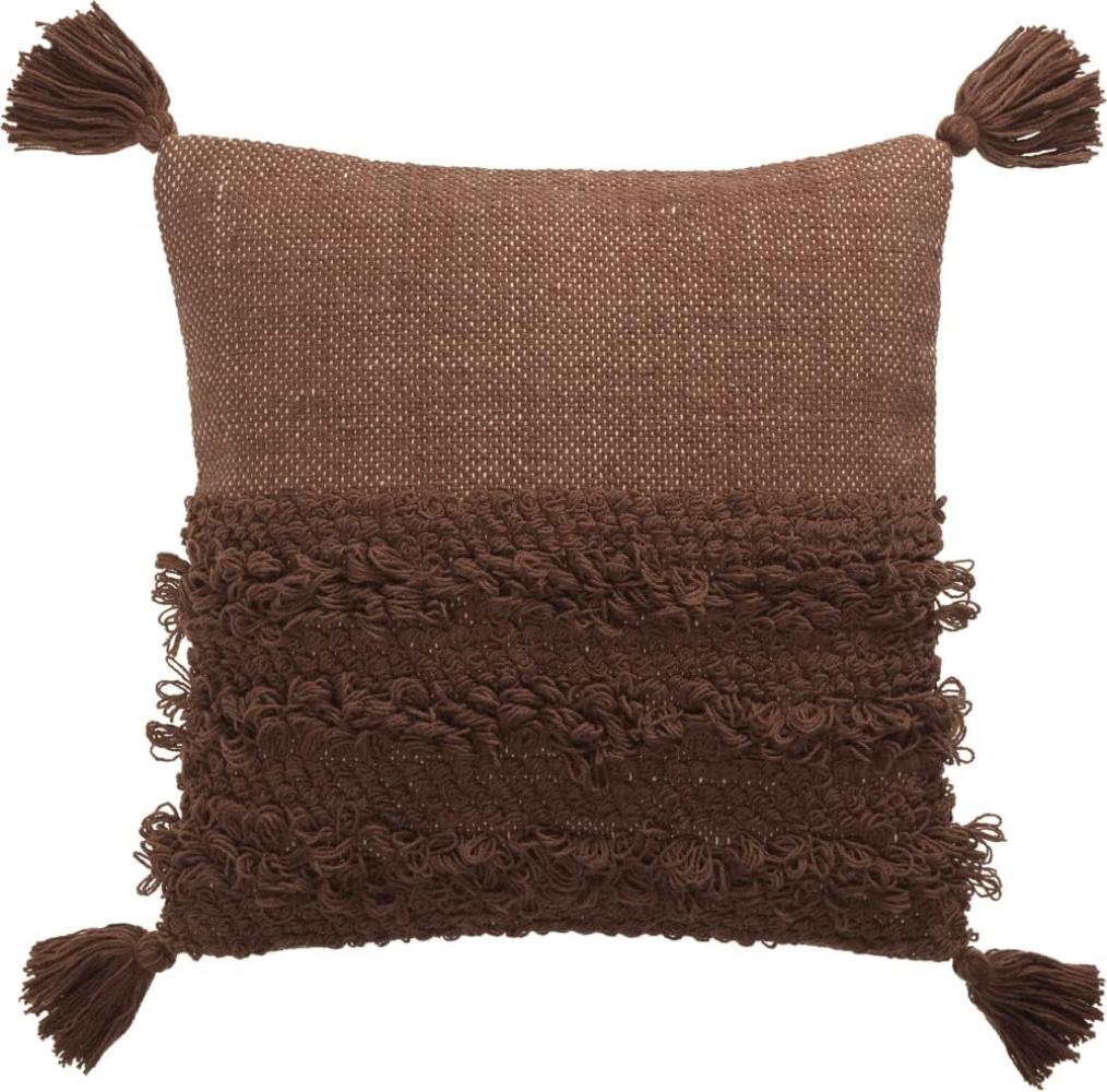 Tom Tailor Zierkissenhülle Boho Solid cognac 45x45cm Bild 1