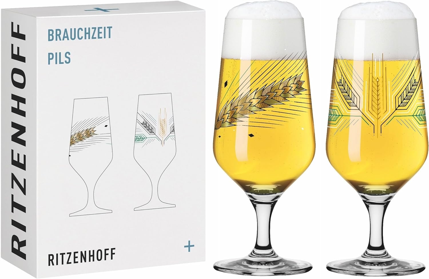 Ritzenhoff Brauchzeit Bierglas 2er Set Gerste - A Bild 1