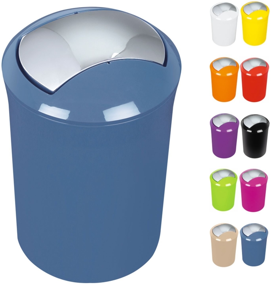 Spirella Design Kosmetikeimer 10. 19858 "Sydney" mit Schwingdeckel 5 Liter (ØxH): 19x30 cm Blau Bild 1