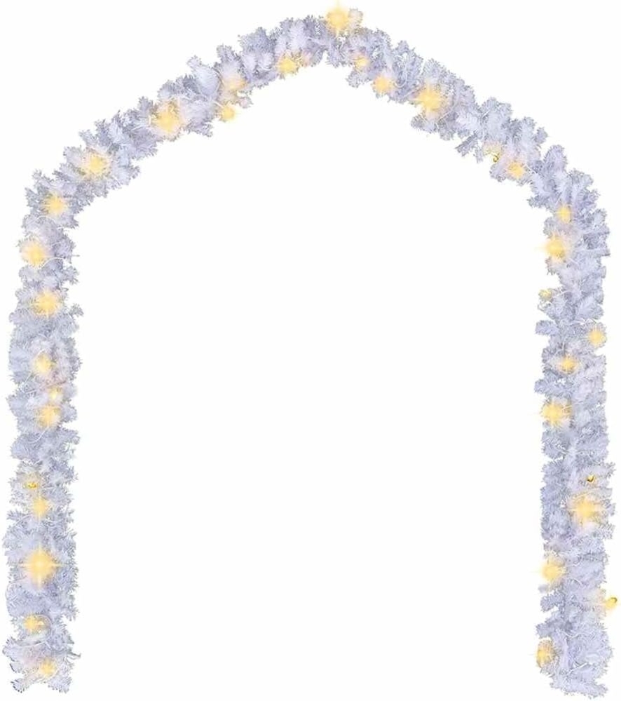 vidaXL Weihnachtsgirlande mit LED-Lichtern 10 m Weiß 284312 Bild 1