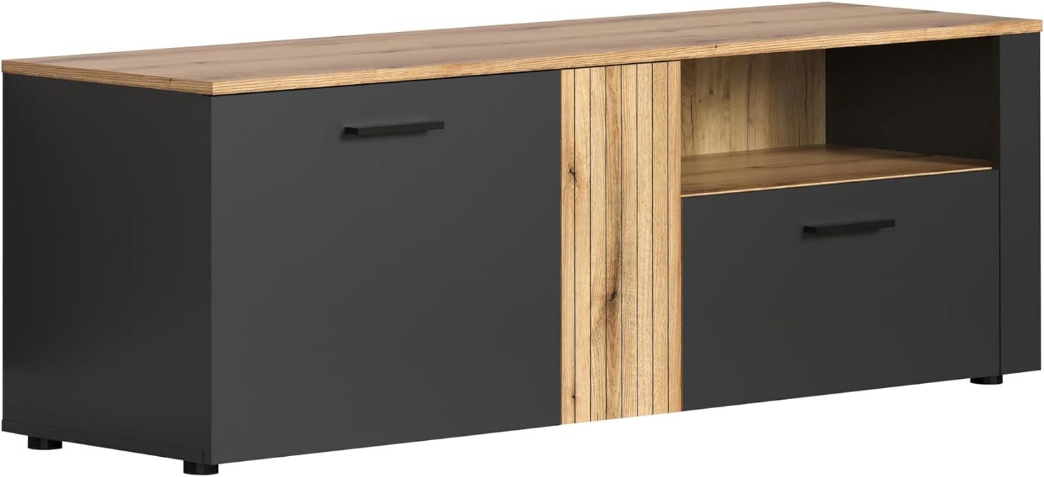 trendteam smart living TV-Lowboard, Holzwerkstoff, Grau, (BxHxT) 150 x 50 x 42 cm Bild 1