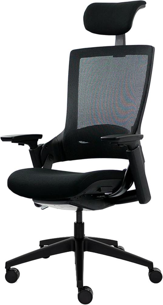 Ergotopia 'NextBack' ergonomischer Bürostuhl mit integrierter Lordosenstütze, schwarz Bild 1