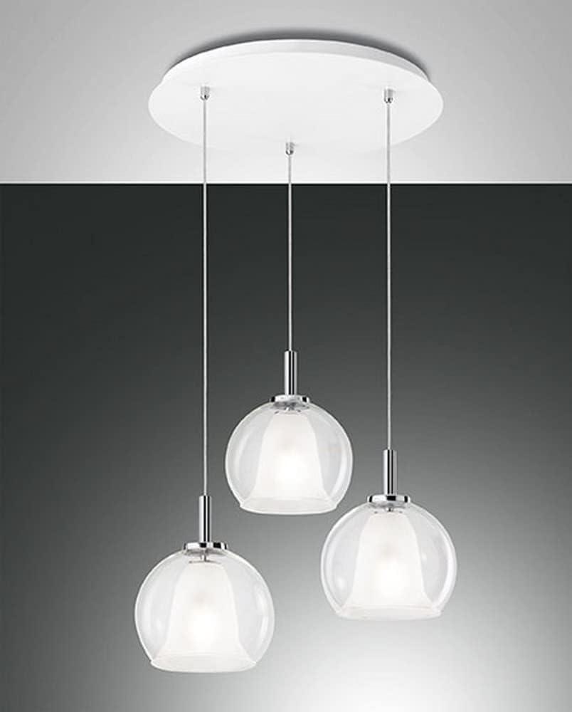 Fabas Luce 3599-47-241 Pendelleuchte Bretagna 3-flammig rund transparent Bild 1