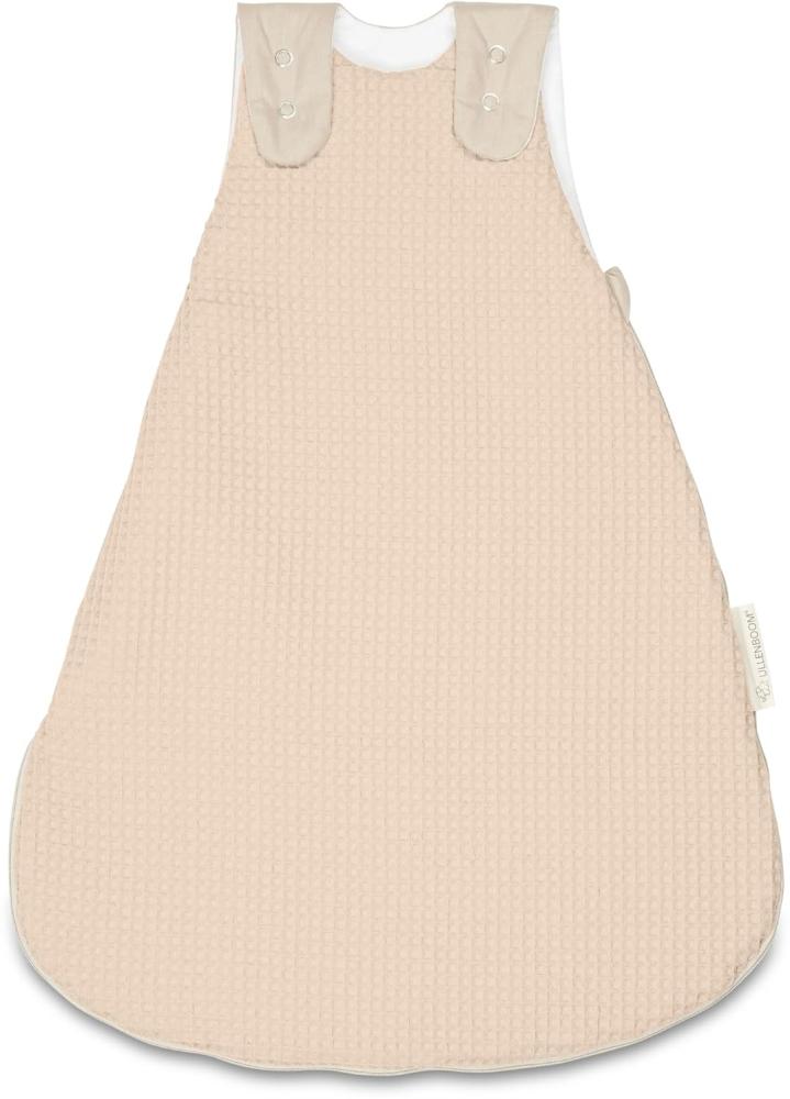 ULLENBOOM Schlafsack Baby 0 bis 3 Monate, 56/62, Waffelpiqué Sand (Made in EU) - Baby Schlafsack Neugeboren - Ganzjährig für Frühling, Herbst und Winter, Babyschlafsack mit 2,5 TOG Bild 1