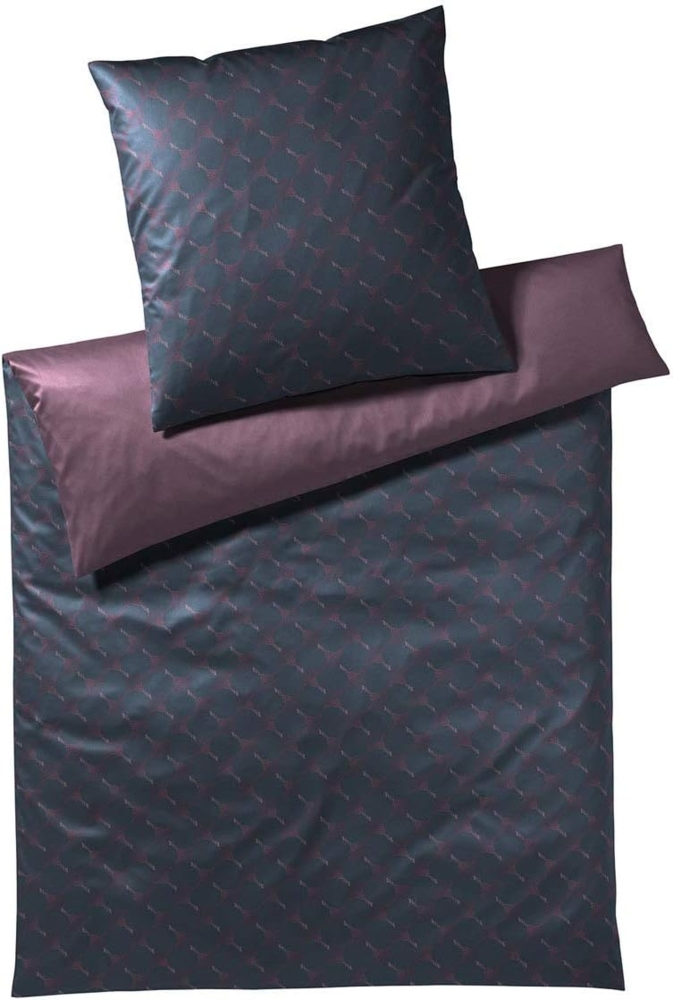 JOOP! 'Cornflower Double' Kissenbezug, Mako-Satin, Midnight Purple, 40x40 cm Bild 1