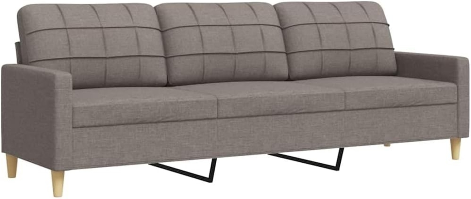 vidaXL 3-Sitzer-Sofa Taupe 210 cm Stoff 4007421 Bild 1