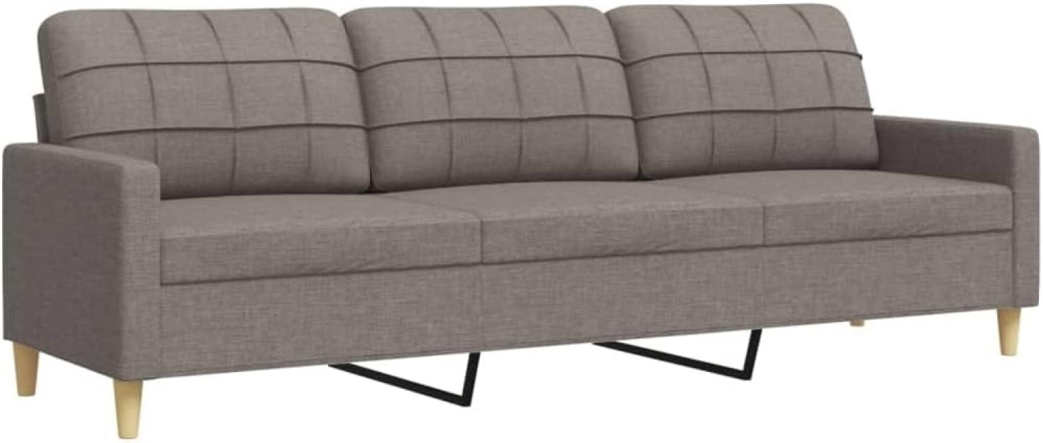 vidaXL 3-Sitzer-Sofa Taupe 210 cm Stoff 4007421 Bild 1