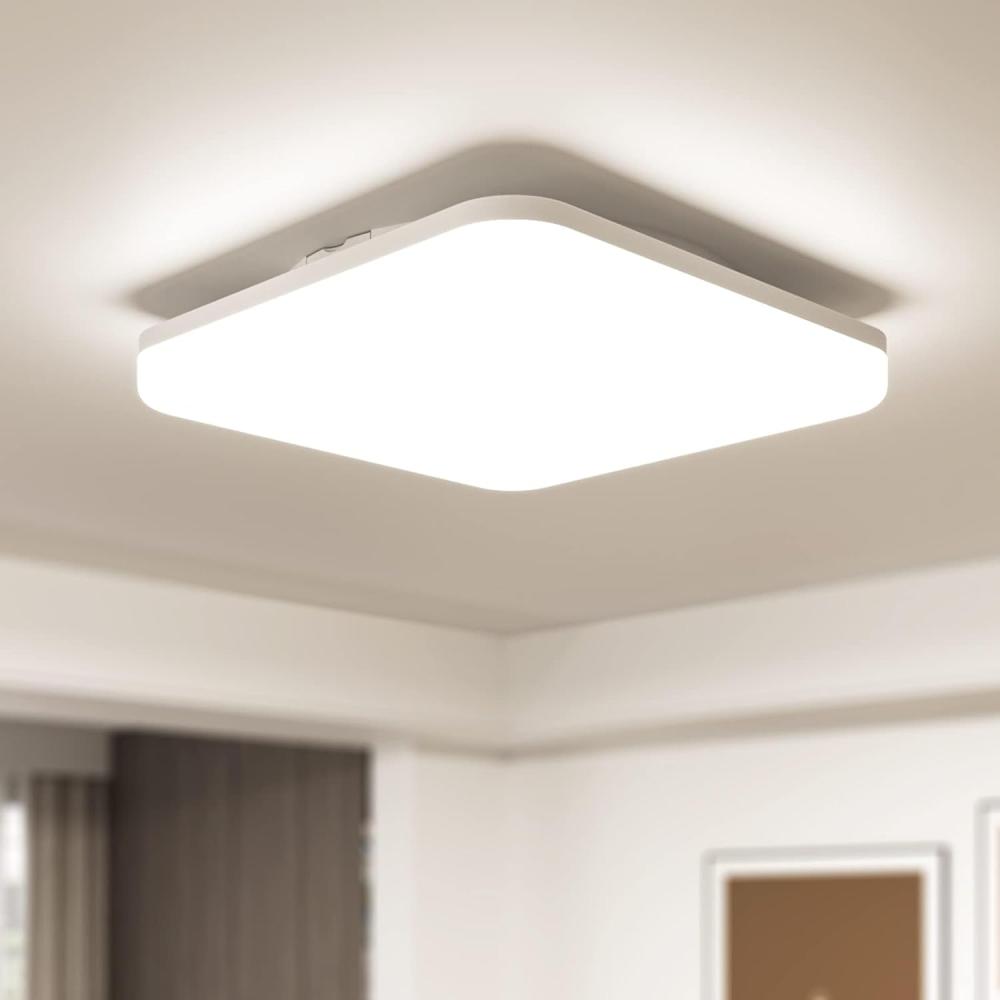 LEDYA LED Deckenleuchte Dimmbar, 18W Deckenlampe Farbwechsel mit 3000k-6500k IP54 Lampe Badezimmer Decke für Bad Flur Schlafzimmer Wohnzimmer, Quadrat Led Lampen Decke 220 * 48mm Bild 1