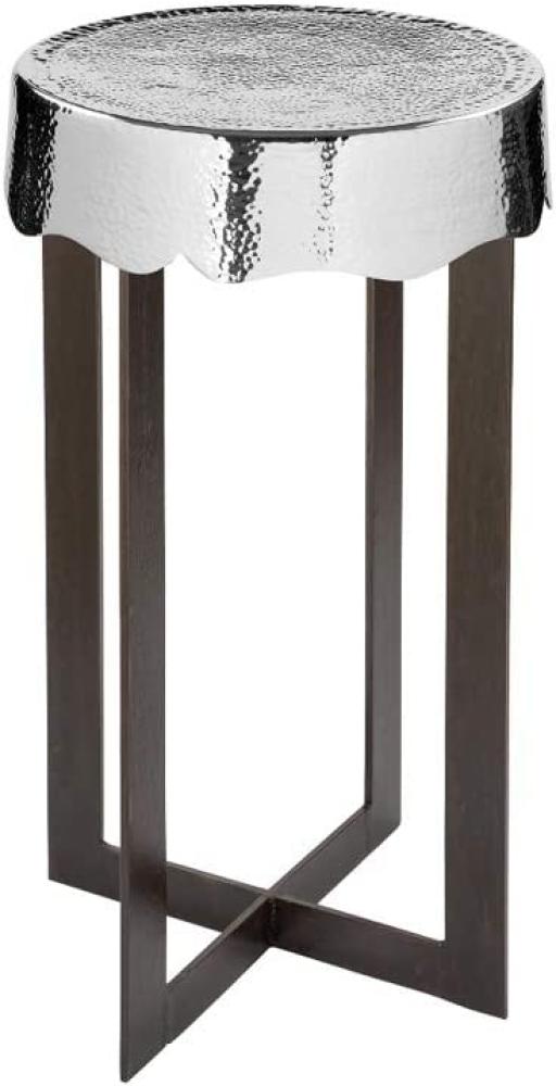 Fink Beistelltisch Carus schwarz, silberfarben Aluminium, vernickelt, Eisen, Metall Höhe 66 cm Bild 1