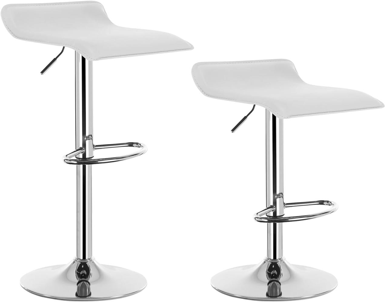 2 x Barhocker Design Barstuhl Lounge Modell Celin weiß Bild 1