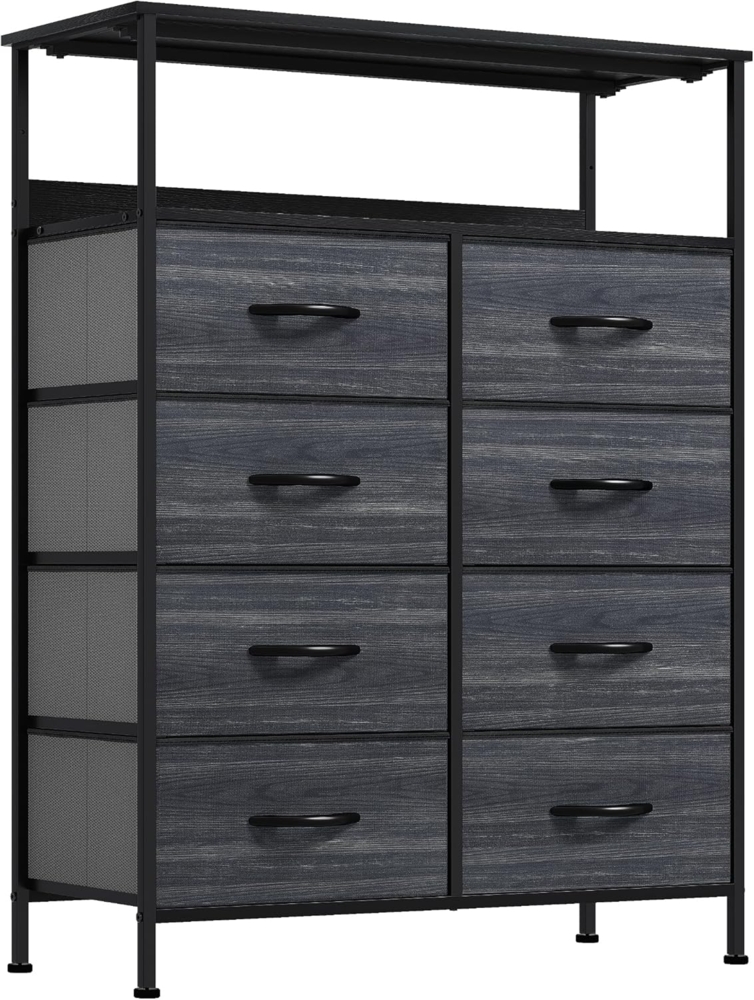 YITAHOME Kommode, Schrank, Aufbewahrungsschrank, 8 Schubladen aus Stoff mit Griffen, Aufbewahrungskommode, Huada Tuchdruck Bild 1