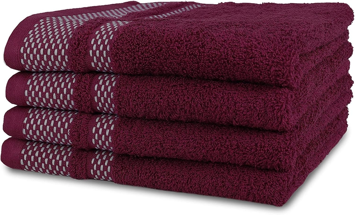 jilda-tex Handtuch Set, Frottier, (4-tlg), weich, strapazierfähig und saugstark mit feiner Bordüre Bild 1