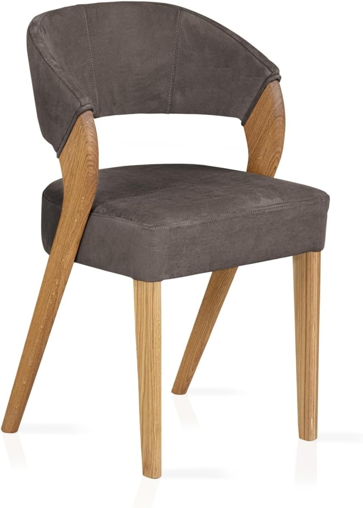 Möbel-Eins ALONA Polsterstuhl, Material Massivholz/Bezug Kunstleder espresso Eiche Bild 1