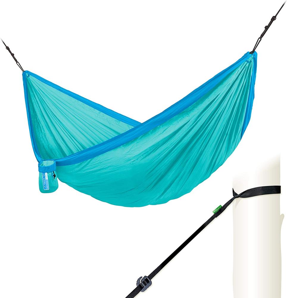 La Siesta Reise-Hängematte COLIBRI 3.0 caribic blau Einzel-Hängematte inkl. Befestigungsmaterial Bild 1