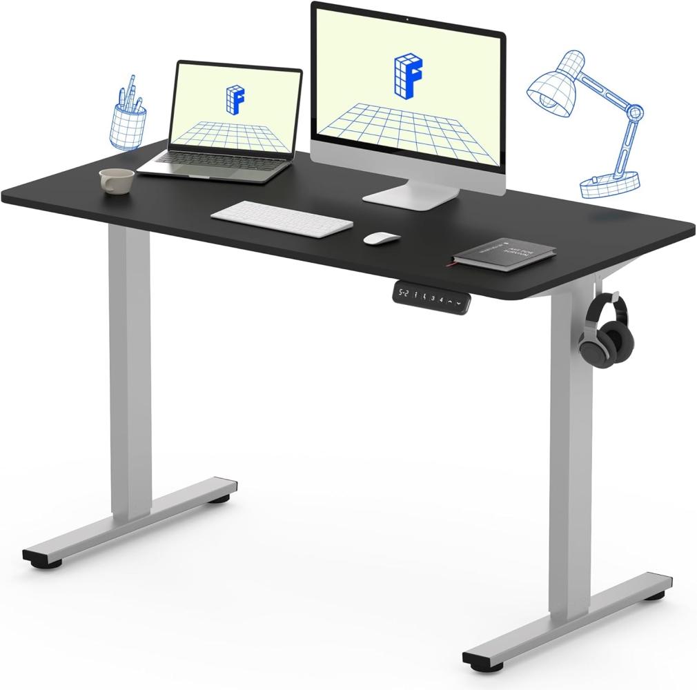 Flexispot EF1 160x80 Elektrisch Höhenverstellbarer Schreibtisch mit Tischplatte 2-Fach-Teleskop, Sitz- & Stehpult mit Memory-Steuerung Bild 1