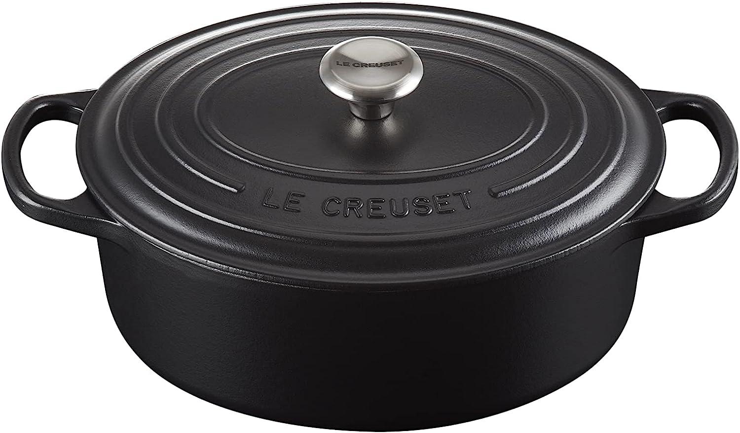 Le Creuset Bräter 'Signature' , Gusseisen , Oval, für alle Herdarten und Induktion geeignet, Schwarz, 27,0 cm Bild 1