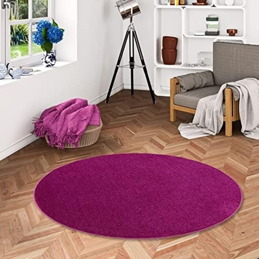 Snapstyle Veloursteppich Hochflor Velours Teppich Luna Rund, Rund, Höhe: 16 mm Bild 1