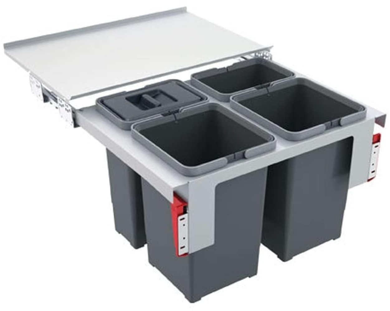 Franke Abfallsorter GARBO 60-4 Frontauszug ab 60 cm Schrankbreite / Abfalleimer / Mülleimer / Abfallsammler 40 (2x12+2x8) Liter Bild 1