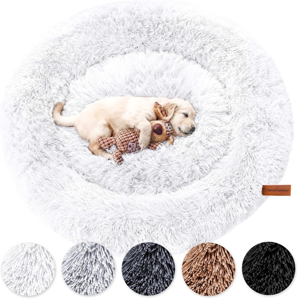 Hundebett Fluffy Plus Weiß - XL - 120cm Bild 1