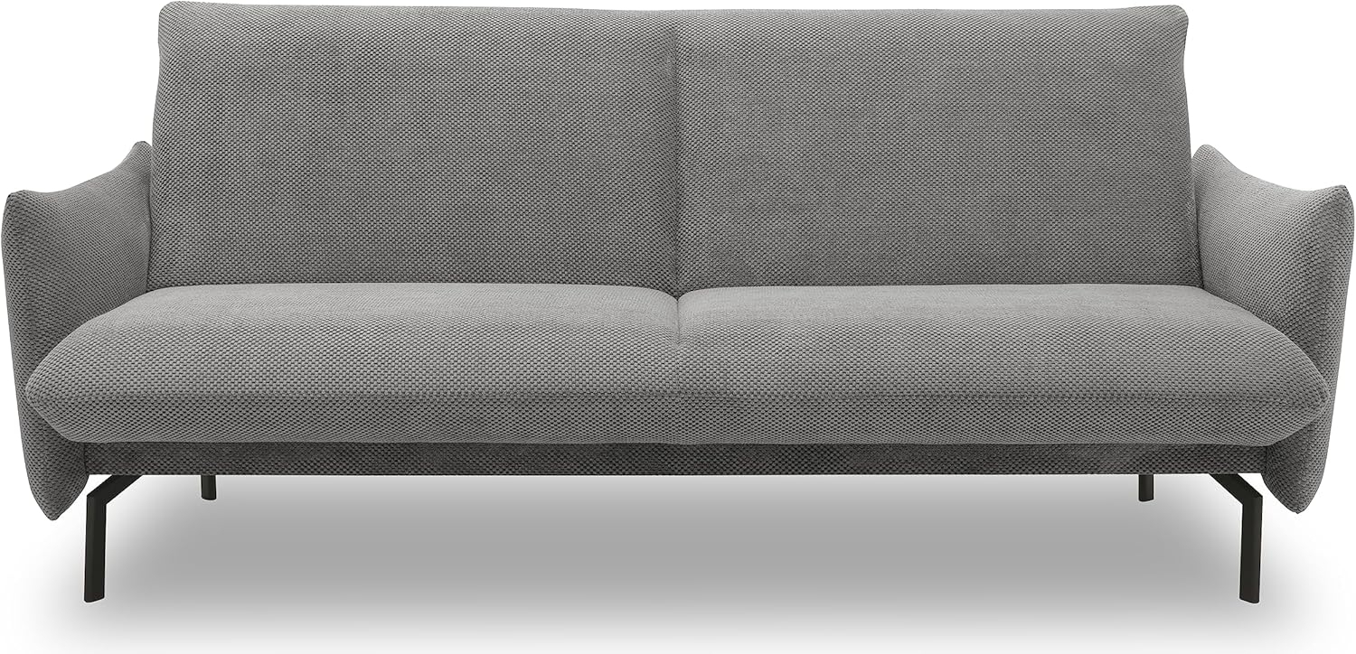 DOMO. collection Sofa Salta, 2-Sitzer Couch mit Schlaffunktion, 200x120 cm Liegefläche, modernes 2er Schlafsofa, Schlafcouch, Gästebett, 230 x 95 x 102 cm (BxTxH), grau Bild 1