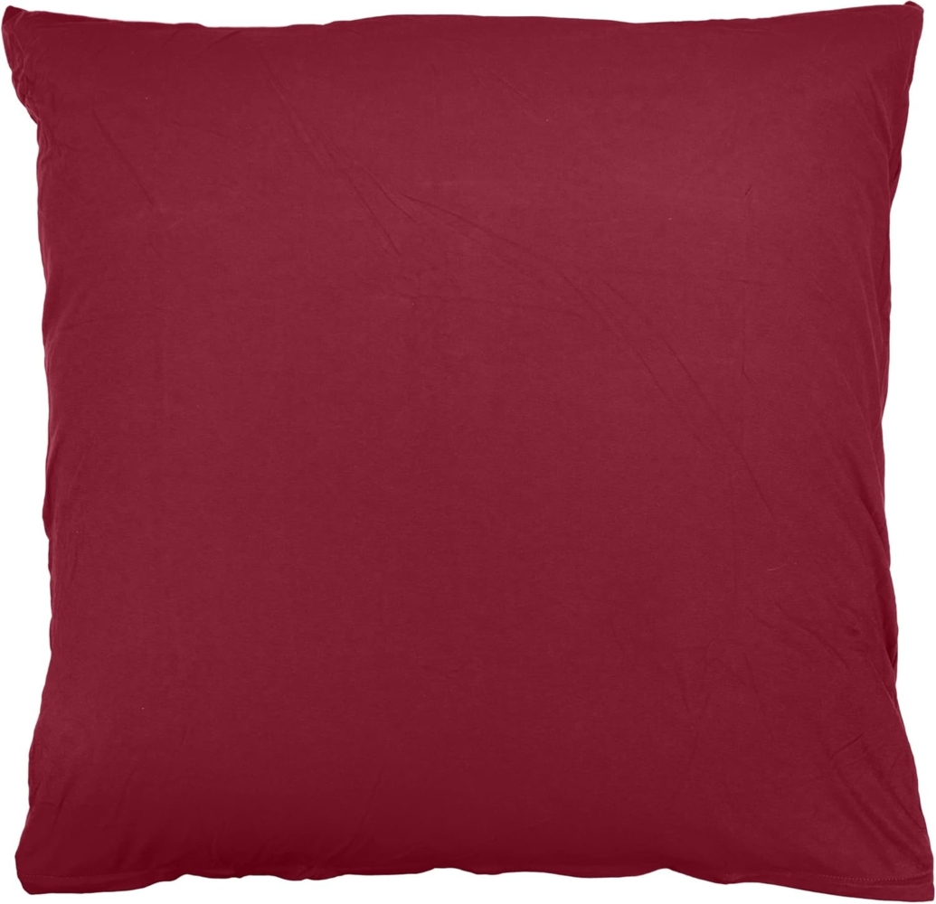 Traumschloss Exclusiv Edel-Jersey Kissenbezug bordeaux 80x80 Bild 1