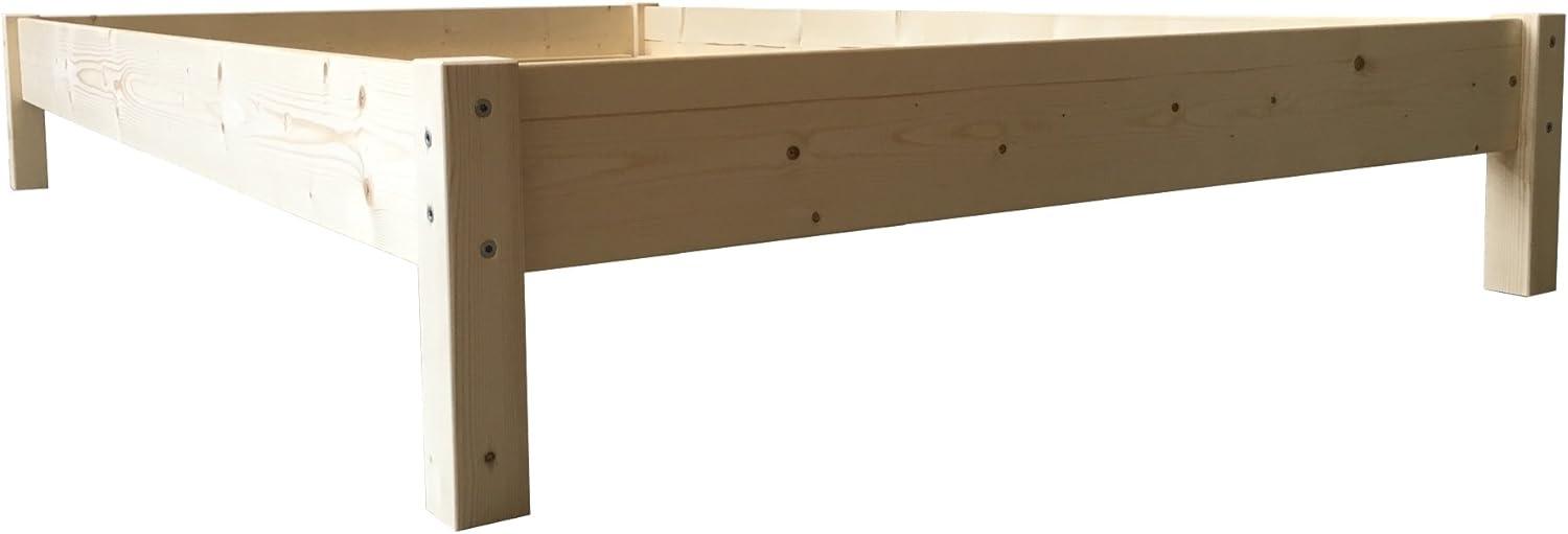 LIEGEWERK Futonbett Bett Holz Holzbett Massivholzbett 90 100 120 140 160 180 200 x 200cm, hergestellt in BRD (160 cm x 200 cm) Bild 1