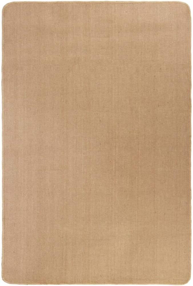 vidaXL Teppich Jute mit Latexrücken 120 x 180 cm Naturfarben Bild 1