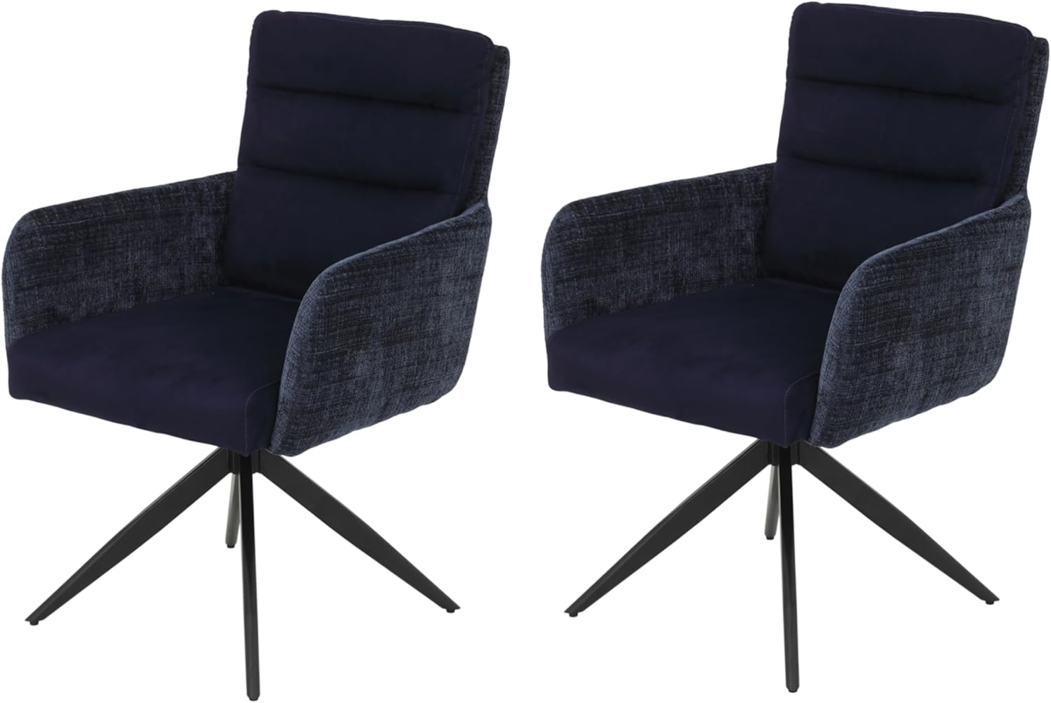 2er Set Sesselstuhl Leandra, XL Sitzbreite - Blau Bild 1
