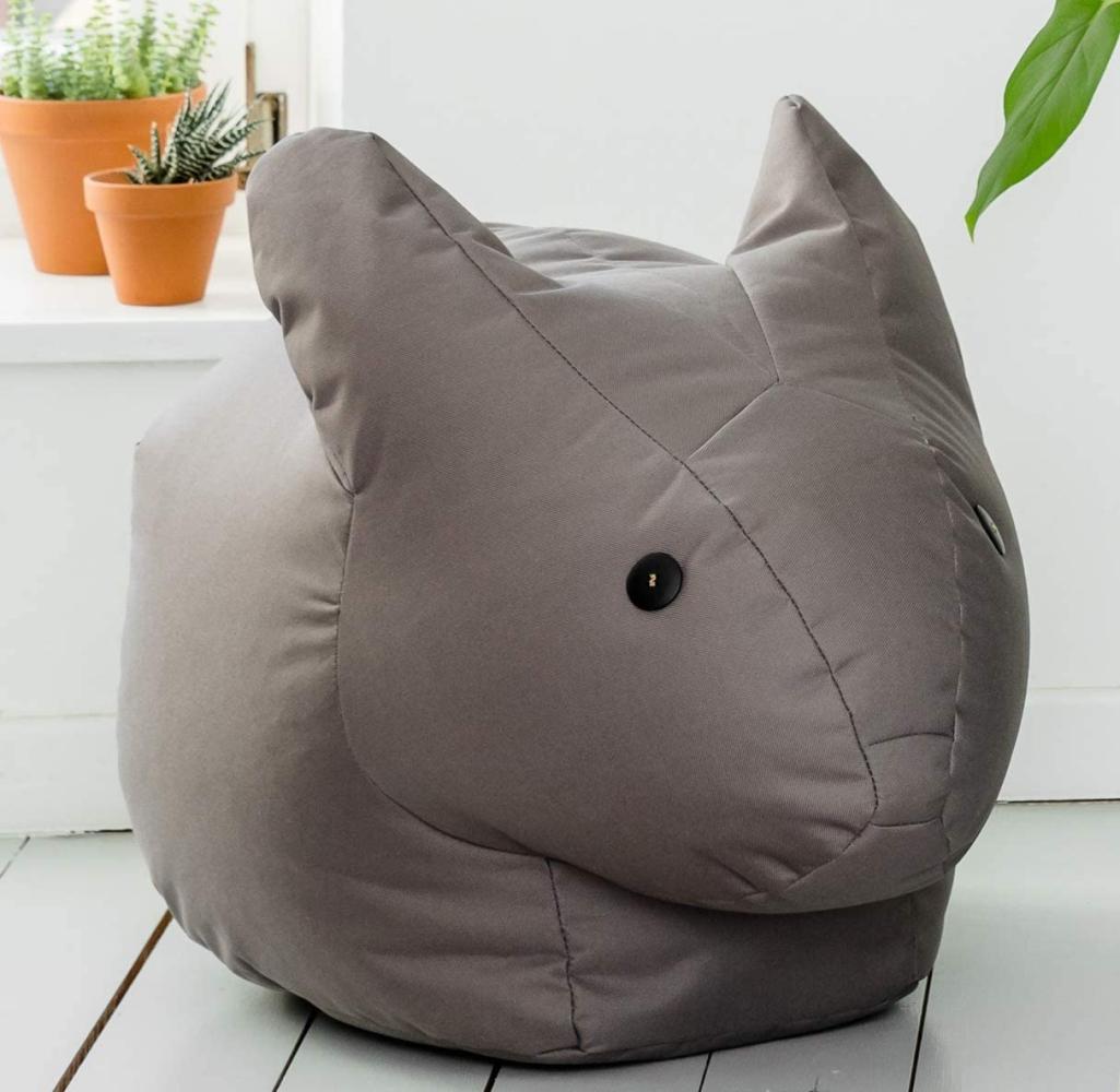 Kindersitzsack Maus dunkelgrau Bild 1