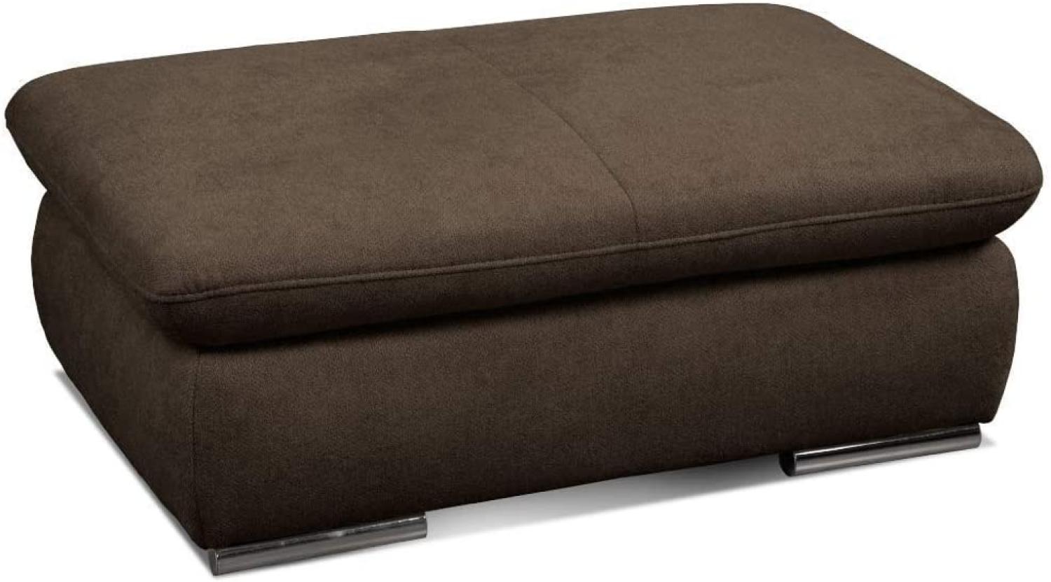 Cavadore Hocker Alkatraz / Polsterhocker passend zum Ecksofa oder zur Wohnlandschaft Alkatraz / Modernes Design / 101 x 43 x 68 / Braun Bild 1